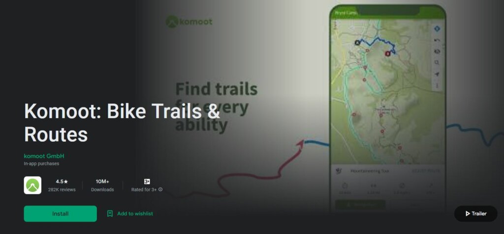 Komoot Hiking App